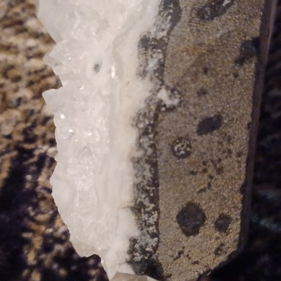 Raw White & Clear With Black Bottom Crystal - Gemstone - Picture 9 of 9